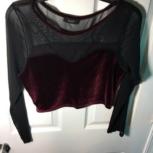 Velvet Crop Top